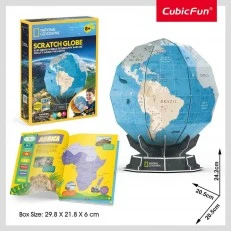 CubicFun Puzzle 3D National Geographic Globe με σβήσιμο 32h.