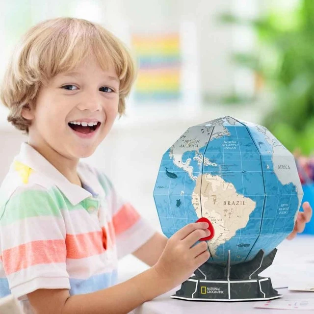 CubicFun Puzzle 3D National Geographic Globe με σβήσιμο 32h.