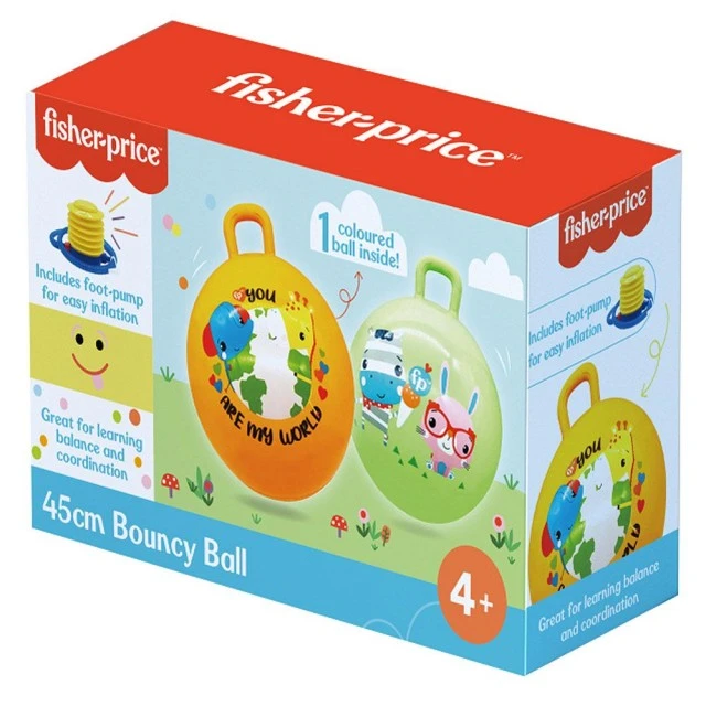Μπάλα άλματος Fisher-Price® Hop Hop με τρόμπα ποδιού 45εκ.
