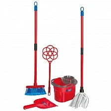 Κουβάς Vileda με σφουγγαρίστρα, σκούπα και φτυάρι