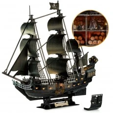 CubicFun Παζλ 3D Queen Anne's Revenge 293 τεμ. με LED φώτα