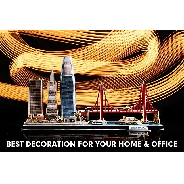 CubicFun Παζλ 3D Cityline San Francisco 90 τεμ. με LED φώτα