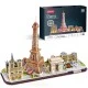 CubicFun Puzzle 3D City Line Paris 115h. με φώτα LED