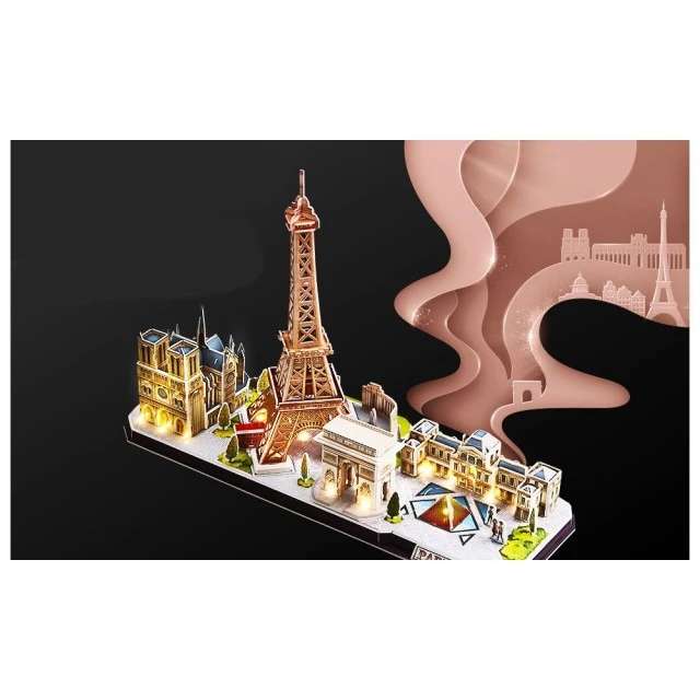 CubicFun Παζλ 3D City Line Paris 115 τεμ. με LED φώτα