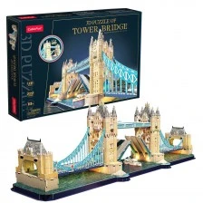 CubicFun Παζλ 3D Tower Bridge 222 τεμ. ανοιγόμενο με LED φώτα