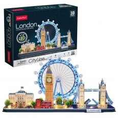 CubicFun Παζλ 3D City Line London 186 τεμ. με LED φώτα