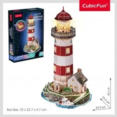 CubicFun Παζλ 3D Φάρος Night Edition 72 τεμ. με LED φώτα