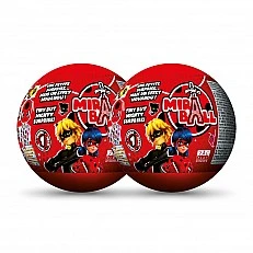 MIRACULOUS Ladybug και Cat Noir Мπάλα με λούτρινο παιχνίδι έκπληξη Miraball M14025/14007