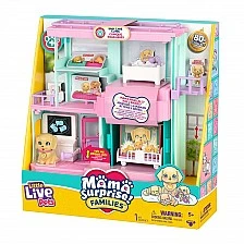 Ζωντανά Κατοικίδια Μαμά Έκπληξη Οικογένειες Κτηνιατρική Κλινική με Μαμά και 3 Μωρά