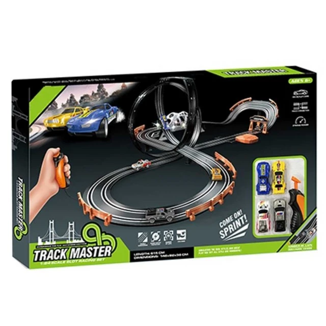 OCIE SOBA Slot Track Master Race Track 2 αυτοκίνητα με επιπλέον ρύθμιση 1:64 615εκ.