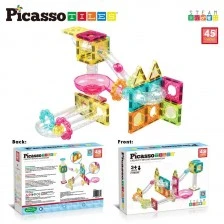 Picasso STEAM μαγνητική κατασκευή Ball Track Travel 45 τεμάχια