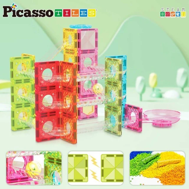 Μαγνητική κατασκευή Picasso STEAM Marble Run Travel 60 τεμάχια