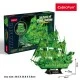 CubicFun Puzzle 3D πλοίο Flying Dutchman 360h. Λάμψη στο σκοτάδι