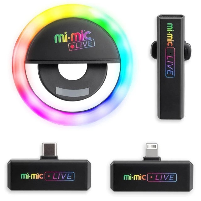 Ασύρματο φορητό μικρόφωνο WB με φωτισμό LED MI-MIC