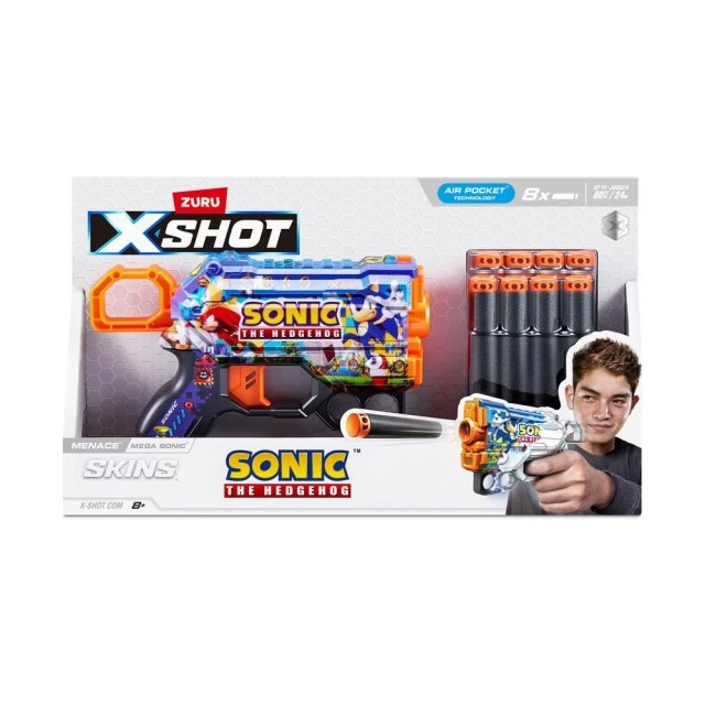 X Shot Sonic μπλάστερ MENACE 8 βελάκια