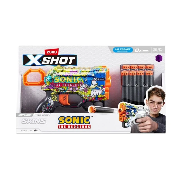 X Shot Sonic μπλάστερ MENACE 8 βελάκια
