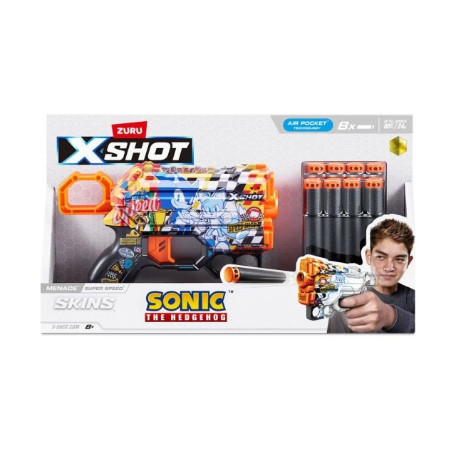 X Shot Sonic μπλάστερ MENACE 8 βελάκια