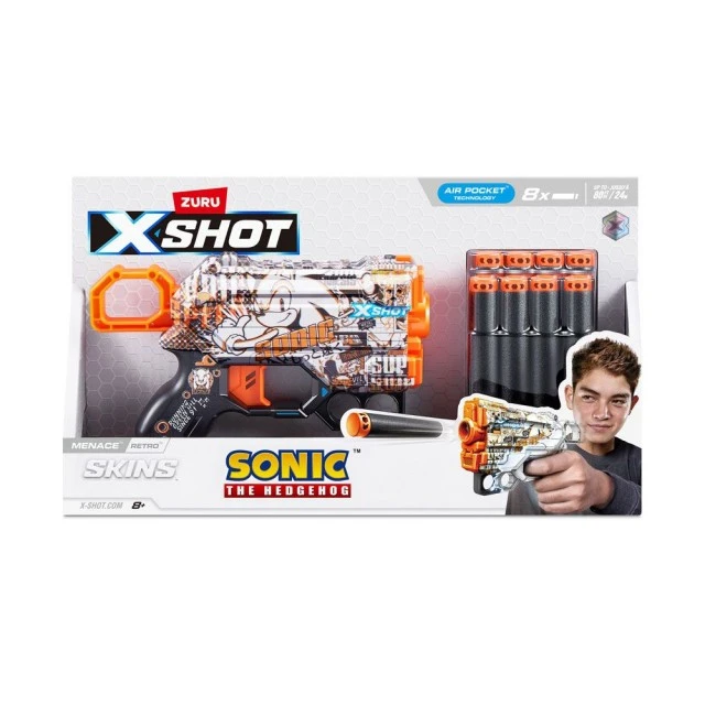 X Shot Sonic μπλάστερ MENACE 8 βελάκια