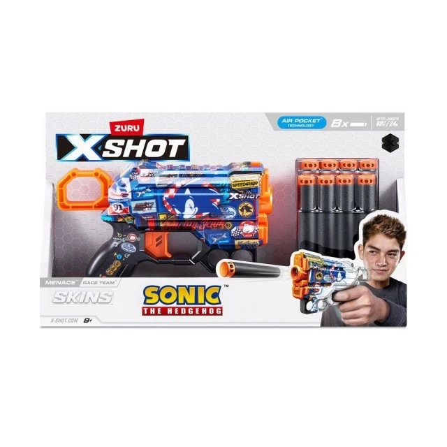 X Shot Sonic μπλάστερ MENACE 8 βελάκια