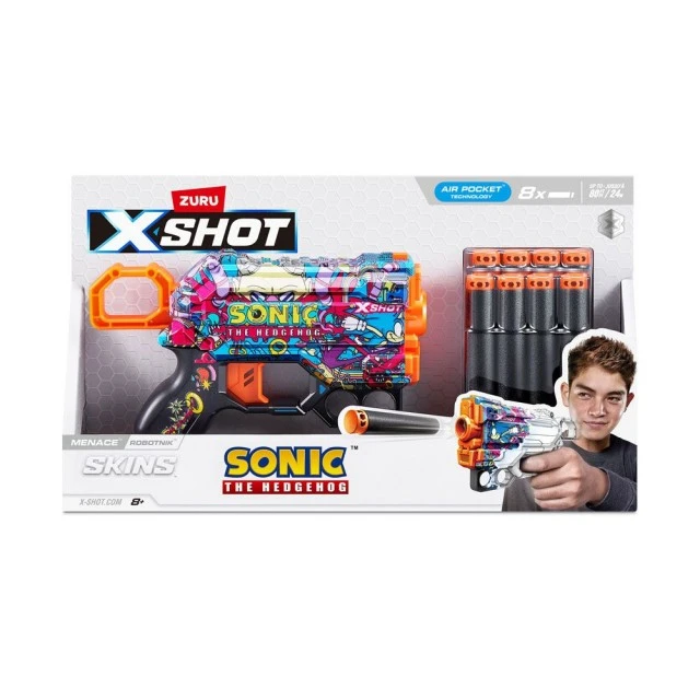 X Shot Sonic μπλάστερ MENACE 8 βελάκια