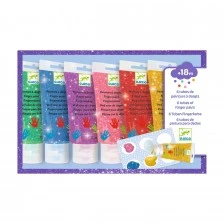 Τα δάχτυλα βάφουν αστραφτερά χρώματα