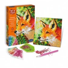 Καμβάς με χρωματιστά βότσαλα αλεπού