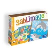 Ζωγράφισε με χρωματιστή άμμο θαλάσσια ζώα