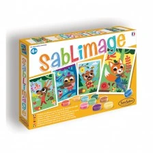 Ζωγράφισε με χρωματιστή άμμο ζώα του δάσους