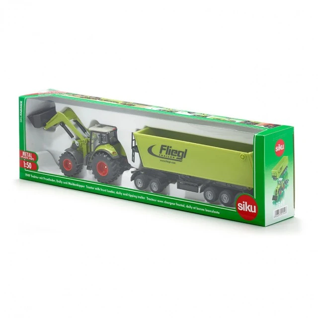 Τρακτέρ Claas axion 850 με εμπρόσθιο φορτωτή και ρυμουλκούμενο