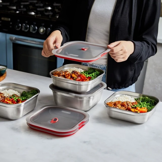 Τετράγωνο κουτί τροφίμων Meal Prep μέγεθος L