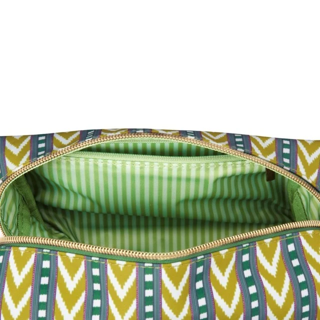 Τσάντα καλλυντικών Coco Samba ρίγα 21,5cm 10,5cm Χρώμα πράσινο