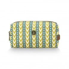 Τσάντα καλλυντικών Coco Samba ρίγα 21,5cm 10,5cm Χρώμα πράσινο
