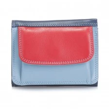 Μίνι τρίπτυχο πορτοφόλι Βασιλικό χρώμα