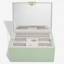 Πολυτελής κοσμηματοθήκη με καπάκι Χρώμα ανοιχτό πράσινο