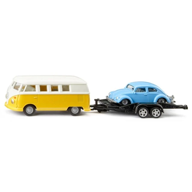 Φορτηγάκι παιχνιδιού VW T1 με τρέιλερ και χελώνα VW