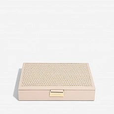 Κουτί κοσμημάτων με καπάκι Raffia Χρώμα ανοιχτό ροζ