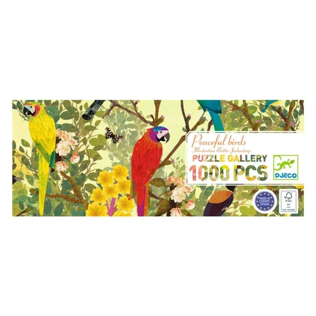 Παζλ 1000 τεμάχια Djeco με θέμα τα υπέροχα πουλιά