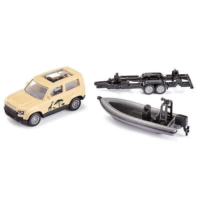 Παιχνίδι Land Rover Defender "Safari" με κοτσαδόρο και βάρκα