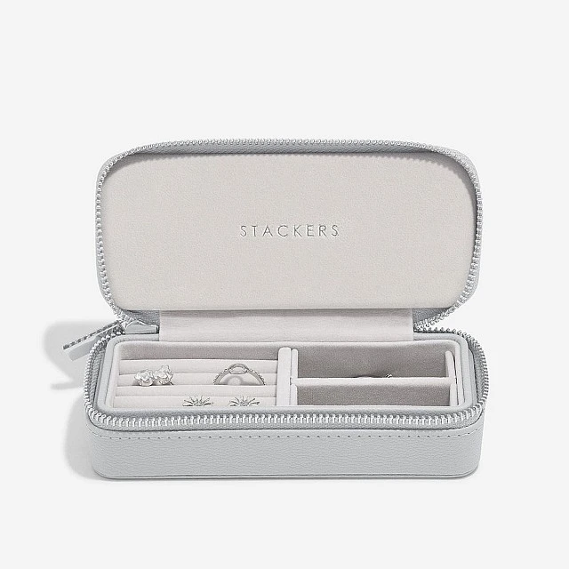 Κουτί κοσμημάτων ταξιδιού Stackers Χρώμα ανοιχτό γκρι