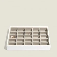 Κουτιά κοσμημάτων 25 τμημάτων Χρώμα λευκό