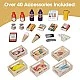 GINGER HOME Ξύλινο Παιδικό Κατάστημα και Θέατρο 2 σε 1, για παιχνίδι ρόλων, με ταμειακή μηχανή, τερματικό POS και σαρωτή με ήχο, παιχνίδια και αξεσουάρ, 45x24x97,5 cm, για παιδιά άνω των 3 ετών
