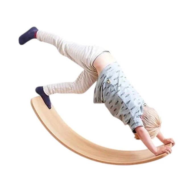 Ginger Home Wooden Balance Board - Safe Toy for Children, 82x30x15 cm