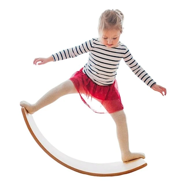Ginger Home Wooden Balance Board - Safe Toy for Children, 82x30x15 cm