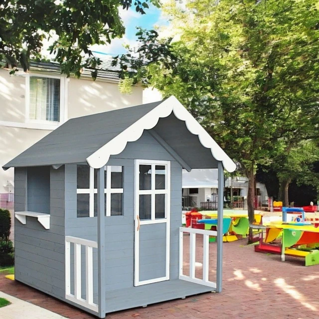 Ξύλινο Παιδικό Σπίτι GINGER HOME, 139x143,5x149 cm, για παιχνίδια στην αυλή και στον κήπο