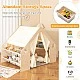Παιδικό Ξύλινο Παιδικό Σπίτι 6 σε 1 GINGER HOME – Καρέκλα, Τραπέζι, Μαυροπίνακας, Ατζέντα, Τέντα και μαλακό χαλάκι