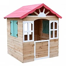 Ξύλινο παιδικό σπιτάκι εξωτερικού χώρου GINGER HOME - για αυλή και κήπο, 115×102×129 εκ.
