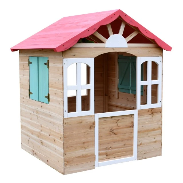 Ξύλινο παιδικό σπιτάκι εξωτερικού χώρου GINGER HOME - για αυλή και κήπο, 115×102×129 εκ.