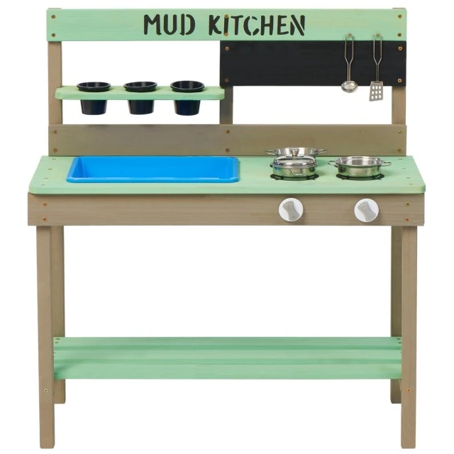 Παιδική Ξύλινη Κουζίνα, για Υπαίθριο Παιχνίδι, Αυλή, Κήπο, Δώρο για Παιδιά 3 έως 8 Ετών