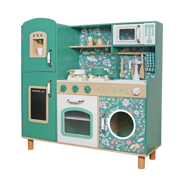Παιδική Ξύλινη Κουζίνα GINGER HOME με ηλεκτρονικές εστίες με φώτα και ήχους, 91x31x90 cm