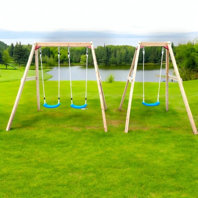 Παιδική Ξύλινη Κούνια GINGER HOME, 156x200x201 cm, Safe Outdoor Play